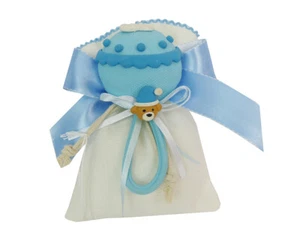 Bomboniera Battesimo Nascita Bambino Sonaglio Orsetto - Imagen 1 de 1