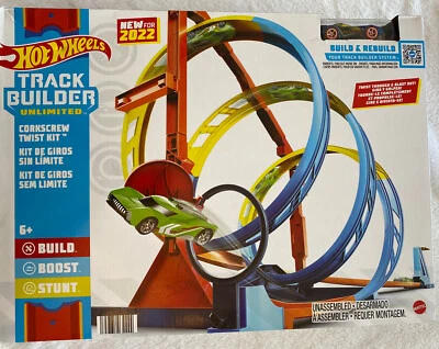Hot Wheels Track Builder Unlimited Corkscrew Twist Kit Race Track 2022 Car Toy - Image 1 of 3