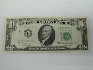 1963A Vintage $10 Federal Reserve Note - Richmond - E - Ten Dollar Bill - Picture 1 of 2
