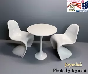 1/6 Table and Chairs Miniature 3PCS For 11.5'' Fashion Doll Action Figure Toy - Picture 1 of 6