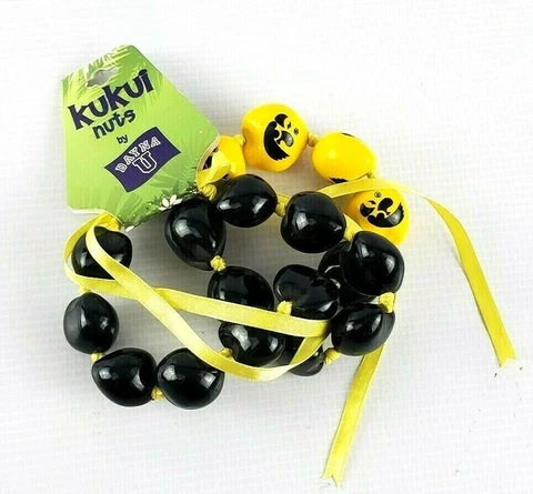 Kukui Nuts by Dayna U University Of Iowa Hawkeyes Black/Yellow Necklace 10' Cover