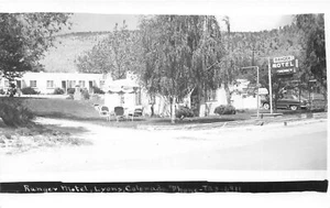 J40/ Lyons Colorado RPPC Postcard c1950s Ranger Motel Building  254 - Picture 1 of 4