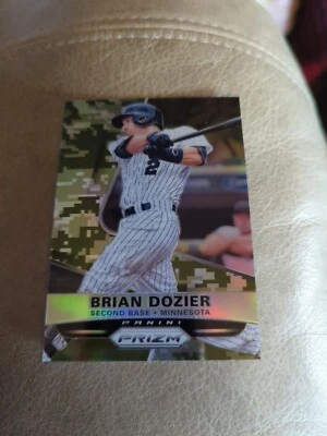  2015 Panini Prizm Prizms Camo #36 Brian Dozier 147/199 - Image 1 of 3