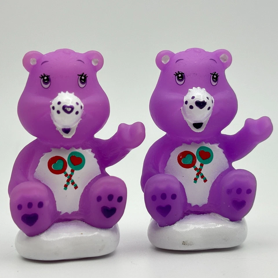 Pirulitos Care Bears Checkers 2 Purple Share Bears 2004 parte inferior branca - Imagem 1 de 1
