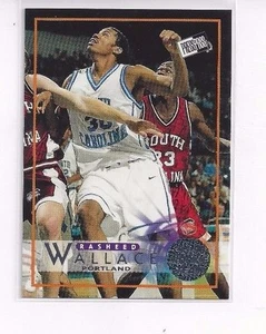 Pase de prensa 1996 baloncesto paralelo plata suizo inserción rasheed Wallace #37 - Imagen 1 de 2