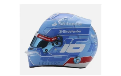 LOOKSMART LSHEL 002 HELMET CASCO LECLERC 3rd GP MIAMI 2024  1/5 F1 SCALE MODEL - Immagine 1 di 3