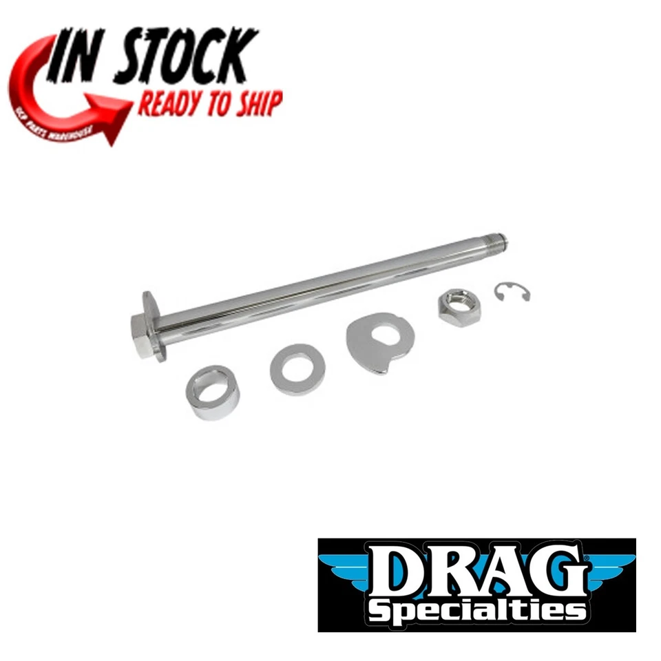 Kit de eje trasero Drag Specialties cromado para Harley-Davidson FL Touring 2014-2023 Foto 1 de 3