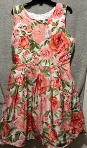 The Children's Place Dress Girls Youth Pink Floral Knee Length Sleeveless - L/G - Picture 1 of 4