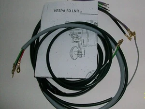 Elektrische Anlage Wiring Vespa 50 Lnr Hülle Grau + Schaltplan - Picture 1 of 1