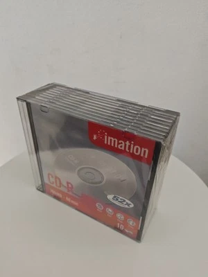 x10 Imation Blank CD-R Discs Top 80 Min 700 MB 52x Speed New & Sealed - Image 1 of 3