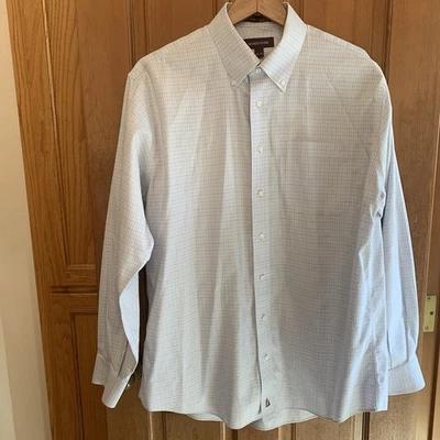 Nordstrom Dress Shirt Men’s 16.5 35 Light Blue Pin Stripes Long Sleeve - Image 1 of 4
