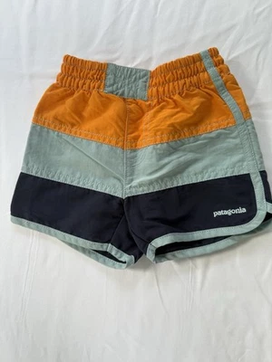 Patagonia Kleinkind Badehose Baggies Shorts blau/orange Strand 12-18 m - Bild 1 von 4