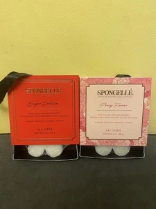Tampones con infusión de lavado corporal Spongelle Sugar Dalia y flor de peonía - Lote de 2 NUEVO - Imagen 1 de 5