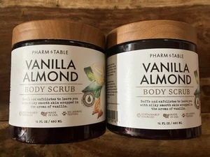 (2x Pack) Pharm to Table Vanilla Almond Body Scrub 16 oz Buffs & Exfoliates Kira - Picture 1 of 4
