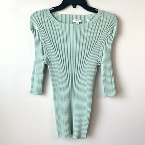 Vince Ribbed Elbow Sleeve Sweater Green XL - Picture 1 of 6