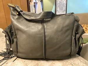 Hobo The Original Gray Vintage Leather Slouchy Shoulder Women’s Bag - Picture 1 of 23