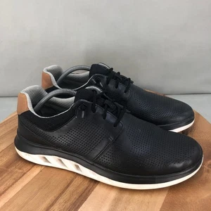 Zapatillas Oxford Johnston & Murphy Jenkins Puntera Lisa Para Hombre 11 M Cuero Negro - Imagen 1 de 8