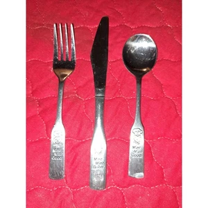 Vintage Campbells Soup 3 pc Childs Stainless Steel Silverware set. - Picture 1 of 6