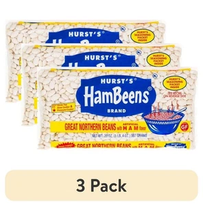 3 pack, Hurst's Hambeens Great Northern Beans with Artificial Ham.. - Picture 1 of 3