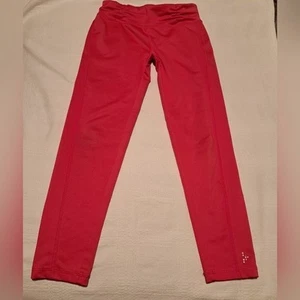 Gymboree Gymgo girls size 7/8 coral leggings, small stain on lower leg - Picture 1 of 4