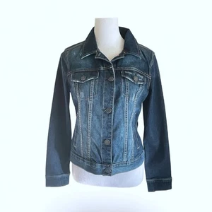 Giacca jeans donna Lauren Conrad denim blu invecchiato nuova con etichette piccola - Foto 1 di 7
