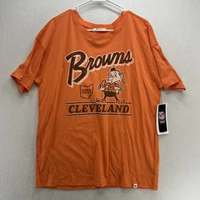Cleveland Browns женщин Crewneck футболка оранжевый NFL средний новый с Ярлыками ' 47 бренд - Изображение 1 из 4