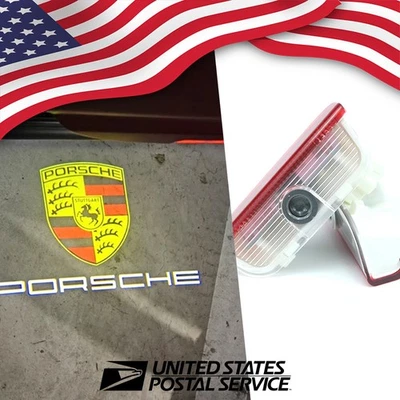 2X NEW PORSCHE HD Non Fading LED Projector Light Puddle Light Cayenne 2011-2017 - Image 1 of 4