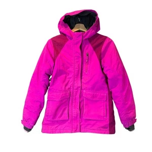 Lands End Girls Squall Parka Winter Ski Coat Jacket L Large 14 Pink Magenta READ - Picture 1 of 13