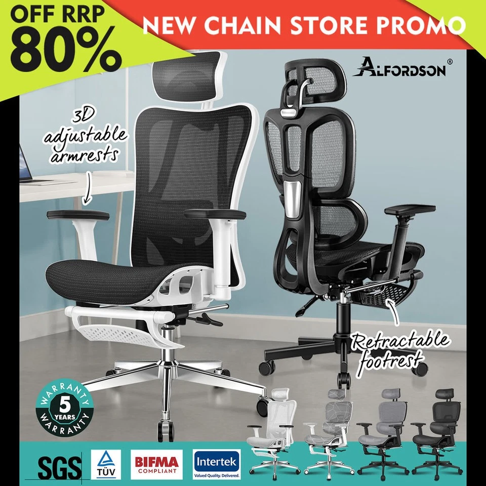 ALFORDSON Ergonomic Office Chair Executive Seat Mesh Work Computer Gaming - image 1 of 4