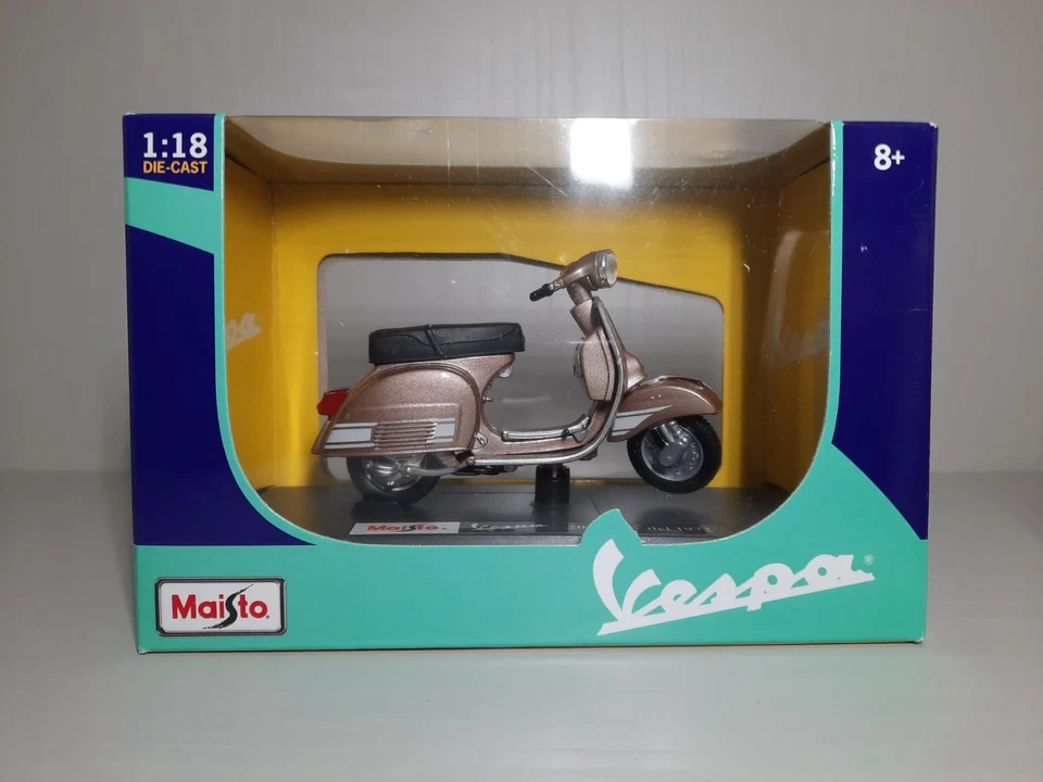 Modellino Statico Vespa 200 Rallye (1972) Maisto Moto Marrone Scala 1:18 - Immagine 1 di 1
