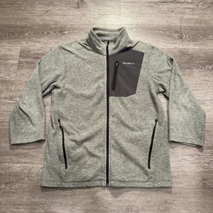 Eddie Bauer Jacket Mens Medium Gray First Acent Fleece Cloud Layer Pro Full Zip - Picture 1 of 9