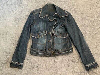 U.S. Polo Assn. Jeans Co Jean Jacket Womens Medium Trucker Blue Denim Pockets - Image 1 of 4