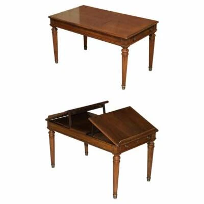 RARE ANTIQUE CIRCA 1860 LIBRARY WRITING TABLE DESK WITH TWIN WRITING SLOPES - Image 1 of 4