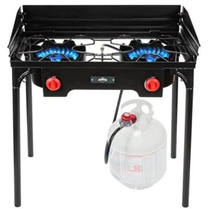 HIKE CREW Camping Stove Dual-Burner+Removable Legs+Lightweight Design Black - Picture 1 of 6