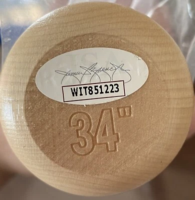 BRAYAN ROCCHIO RAWLINGS JSA CERTIFIED RAWLINGS AUTOGRAPH BAT CLEVELAND GUARDIANS - Image 1 of 4