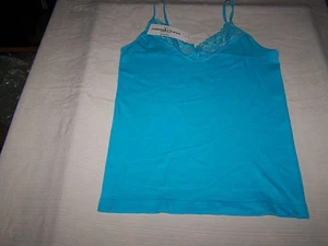 JENNIFER LAUREN CORREA DE ESPAGUETI PARA MUJER TOP SIN COSTURAS L / XL NWT AZUL - Imagen 1 de 1