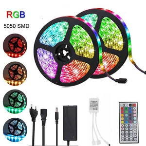 5-20m LED Stripe RGB Leiste Streifen SMD Band Licht Lichterkette Leuchte 12V 24V - Bild 1 von 15