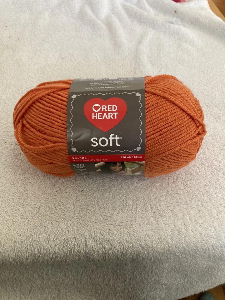 Red Heart Soft Yarn-Tangerine 073650784996 Acrylic 5 Oz - Image 1 of 4