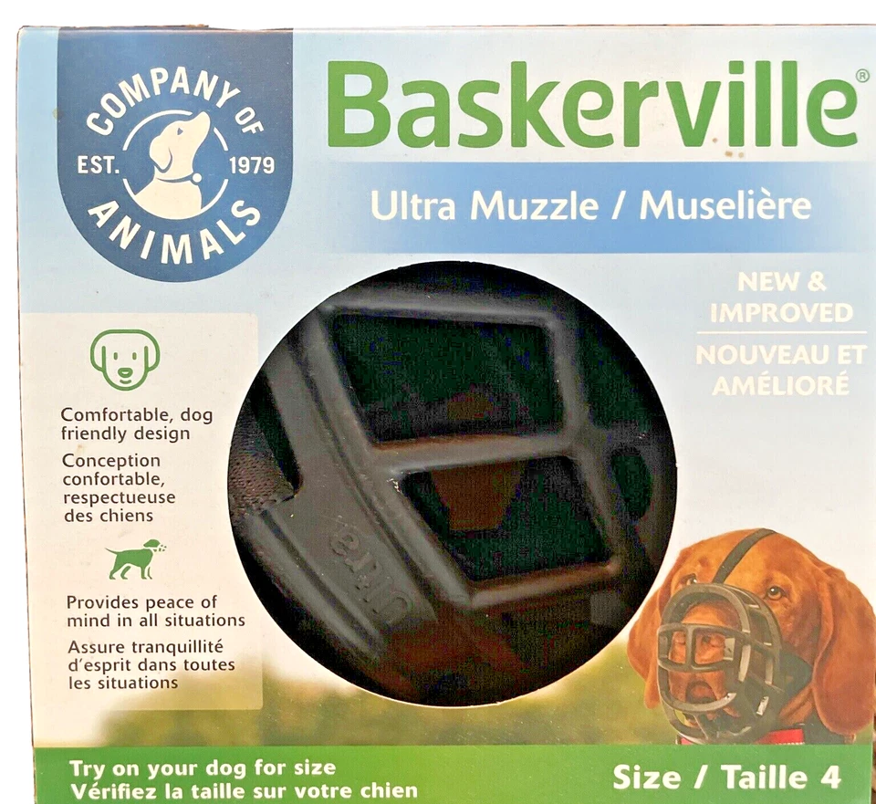 LM Baskerville Ultra Muzzle for Dogs Size 4 Black