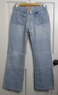 Pantalones de mezclilla Steve & Barry Bootcut para mujer talla 6 28x30 tiro bajo lavado claro 92-33428 Foto 1 de 4