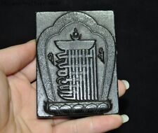 Tibetan Buddhism temple Meteorite iron carved Thangka amulet Pendant Home Gift