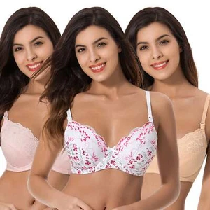 Plus Size Nursing Underwire Bra with drop-down cups (Pack of 3)-WHITE - Foto 1 di 7