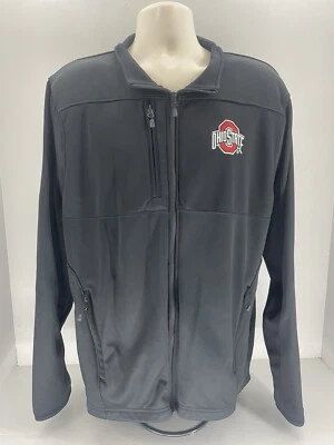 Chaqueta Varsity Ohio State Buckeyes Logo Para Hombre Talla XL Negra Cremallera Completa Poliéster Foto 1 de 4