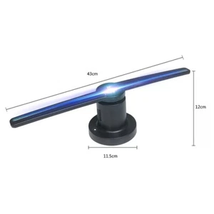 Ventilador LED con pantalla publicitaria de holograma 3D para ojos desnudos - Imagen 1 de 12