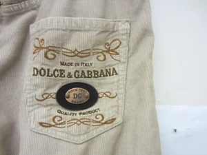 Rare Dolce & Gabbana Men’s Straight Corduroy Pants Size IT 50 US 35x28 G3T0CD - Picture 1 of 24