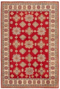 Kazako Annodato a Mano Tappeto Orientale 297x198 cm-Nomadic,Fine,Tappeto,Rosso - Picture 1 of 15