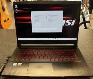 MSI 144Hz RTX 2060 i7-9750H 8GB RAM 256GB SSD Gaming laptop GF65 thin - Picture 1 of 3