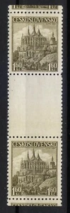 Czechoslovakia 1937 MNH Mi 386ZS Sc 240 Saint Barbara's Church, Kutná Hora ** - Picture 1 of 2