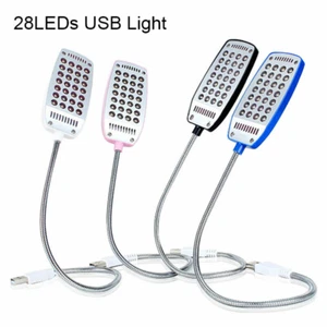 Flexible USB 28 LED Light Desk Lamp Reading Light For Computer Notebook Laptop - Picture 1 of 11