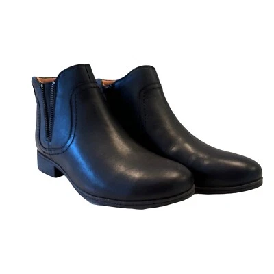 Cobb Hill Black Chelsea Round Toe Size 6.5  EU 37 Zip Up Support Leather Bootie - Image 1 of 4